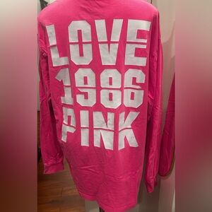 Pink ls Tee Large hot pink color like new